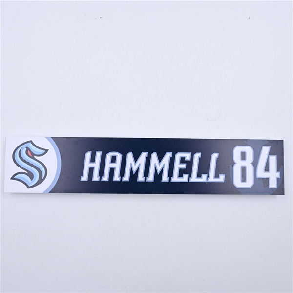 Kaden Hammell - Seattle Kraken - Locker Room Nameplate - 2023-24 NHL Season