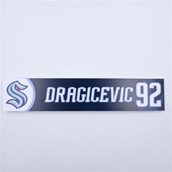 Lukas Dragicevic - Seattle Kraken - Locker Room Nameplate - 2023-24 NHL Season