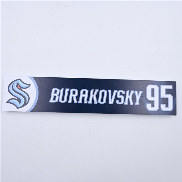 Andre Burakovsky - Seattle Kraken - Locker Room Nameplate - 2023-24 NHL Season