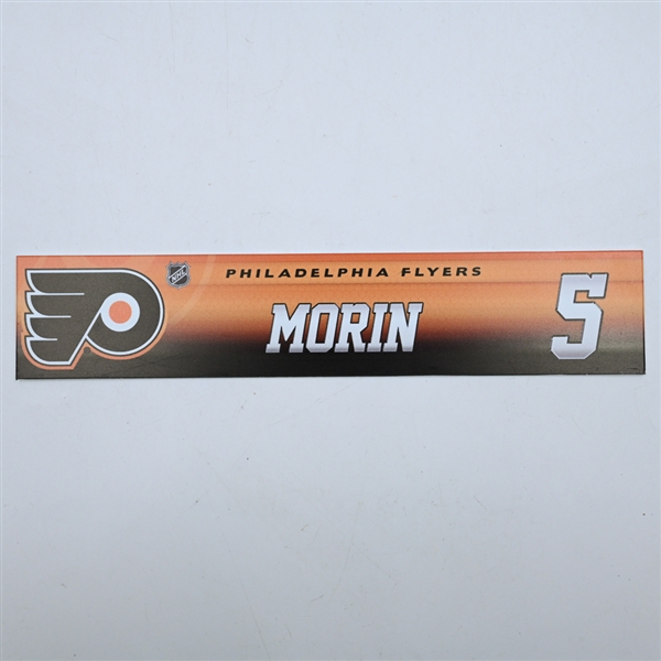 Samuel Morin - Philadelphia Flyers - Locker Room Nameplate - 2017-18 NHL Season