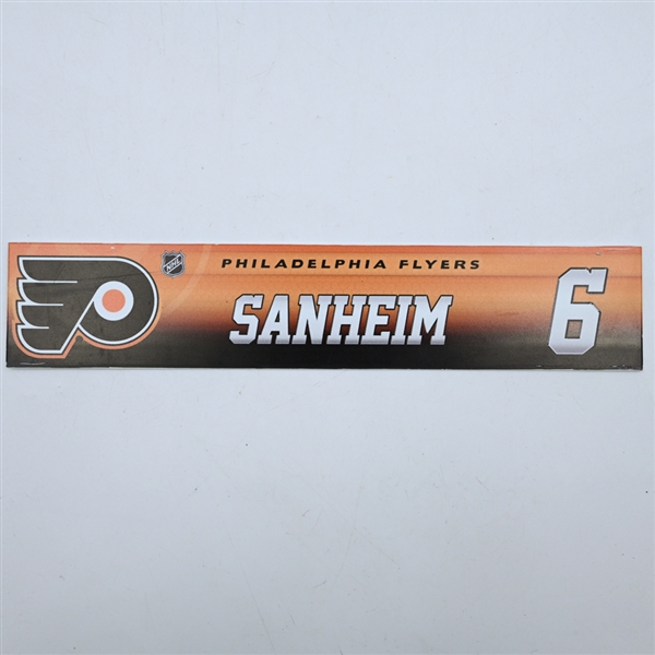 Travis Sanheim - Philadelphia Flyers - Locker Room Nameplate - 2017-18 NHL Season