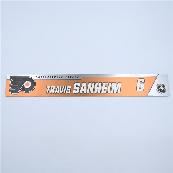 Travis Sanheim - Philadelphia Flyers - Magnetic Practice Locker Room Nameplate - 2018-19 NHL Season