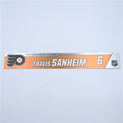 Travis Sanheim - Philadelphia Flyers - Magnetic Practice Locker Room Nameplate - 2018-19 NHL Season