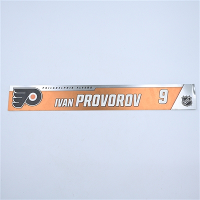 Ivan Provorov - Philadelphia Flyers - Magnetic Practice Locker Room Nameplate - 2018-19 NHL Season