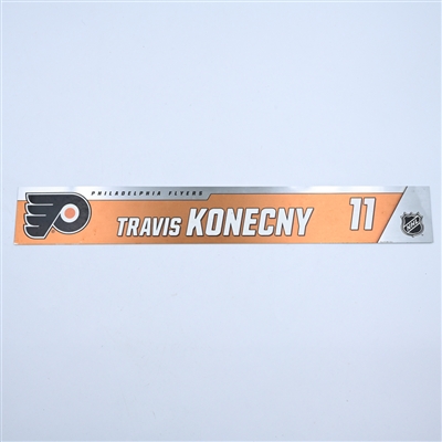 Travis Konecny - Philadelphia Flyers - Magnetic Practice Locker Room Nameplate - 2018-19 NHL Season