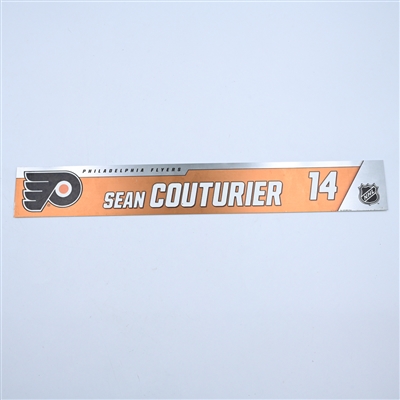Sean Couturier - Philadelphia Flyers - Magnetic Practice Locker Room Nameplate - 2018-19 NHL Season