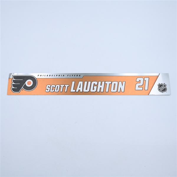 Scott Laughton - Philadelphia Flyers - Magnetic Practice Locker Room Nameplate - 2018-19 NHL Season