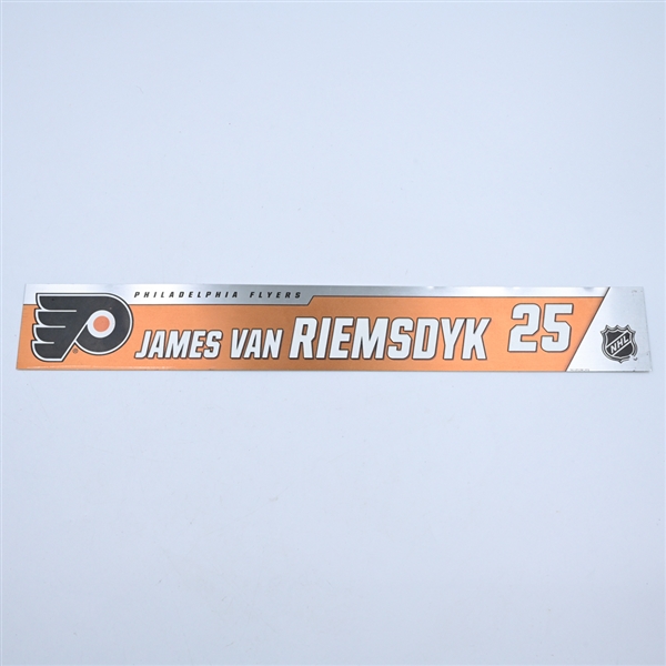 James van Riemsdyk - Philadelphia Flyers - Magnetic Practice Locker Room Nameplate - 2018-19 NHL Season