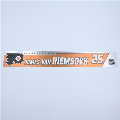 James van Riemsdyk - Philadelphia Flyers - Magnetic Practice Locker Room Nameplate - 2018-19 NHL Season