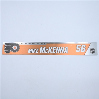 Mike McKenna - Philadelphia Flyers - Magnetic Practice Locker Room Nameplate - 2018-19 NHL Season