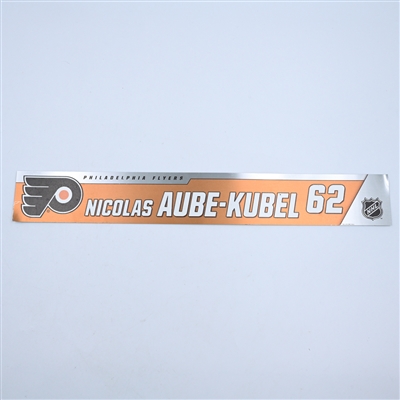Nicolas Aube - Philadelphia Flyers - Magnetic Practice Locker Room Nameplate - 2018-19 NHL Season