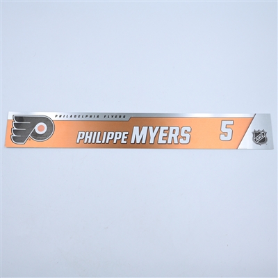 Philippe Myers - Philadelphia Flyers - Magnetic Practice Locker Room Nameplate - 2018-19 NHL Season