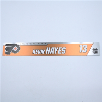 Kevin Hayes - Philadelphia Flyers - Magnetic Practice Locker Room Nameplate - 2018-19 NHL Season