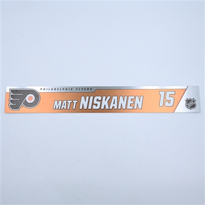 Matt Niskanen - Philadelphia Flyers - Magnetic Practice Locker Room Nameplate - 2018-19 NHL Season