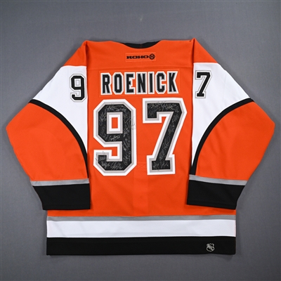 Jeremy Roenick - Philadelphia Flyers - Orange, Team Autographed Authentic Jersey - 2003-04 NHL Season
