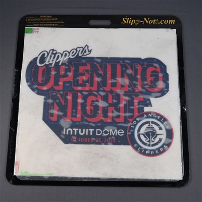 Scorers Table Side Slip Mat - Inaugural Game at Intuit Dome - Used 10/23/2024 - Clippers Opening Night Logo