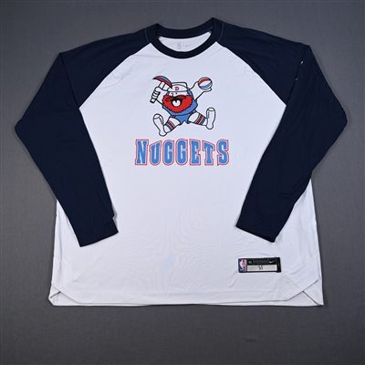 Vlatko Cancar - Denver Nuggets - Game-Issued City Edition Long Sleeved Shooting Shirt - 2021-22 NBA Season