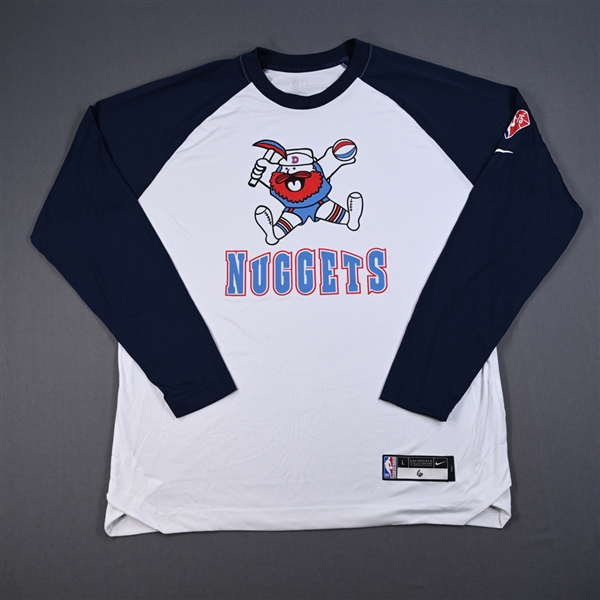 Bryn Forbes - Denver Nuggets - Game-Issued City Edition Long Sleeved Shooting Shirt - 2021-22 NBA Season