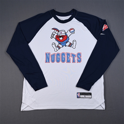 Monte Morris - Denver Nuggets - Game-Issued City Edition Long Sleeved Shooting Shirt - 2021-22 NBA Season