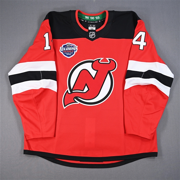 Nathan Bastian - Red Jersey - 2024 Global Series - Worn Oct. 5, 2024