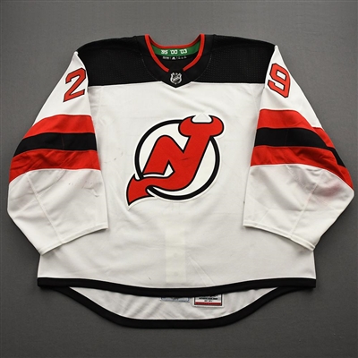 Mackenzie Blackwood - 6th Career Shutout - New Jersey Devils - White Set 2 Jersey - 2020-21 NHL Season