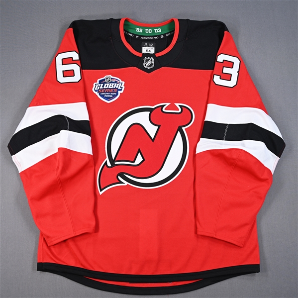 Jesper Bratt - Red Jersey - 2024 Global Series - Worn Oct. 5, 2024