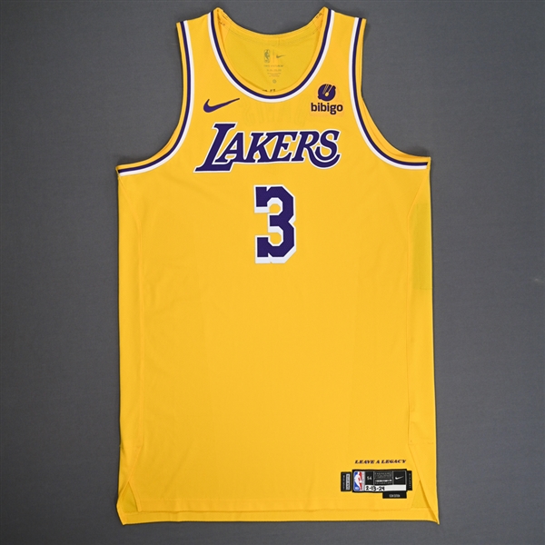 Anthony Davis - Los Angeles Lakers - Icon Edition Jersey - Worn 2/13/24 - 2023-24 NBA Season