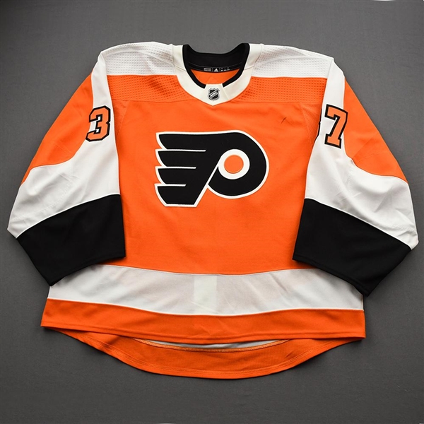 Brian Elliott - 35th & 36th NHL Career Shutouts - Philadelphia Flyers  - Orange Set 1 Jersey - 2020-21 NHL Season