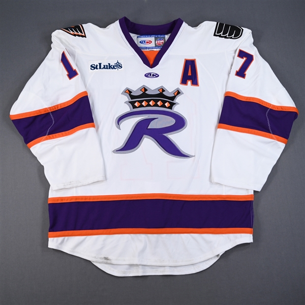 Tyson Faucett - Reading Royals - Game-Worn White Jersey w/A