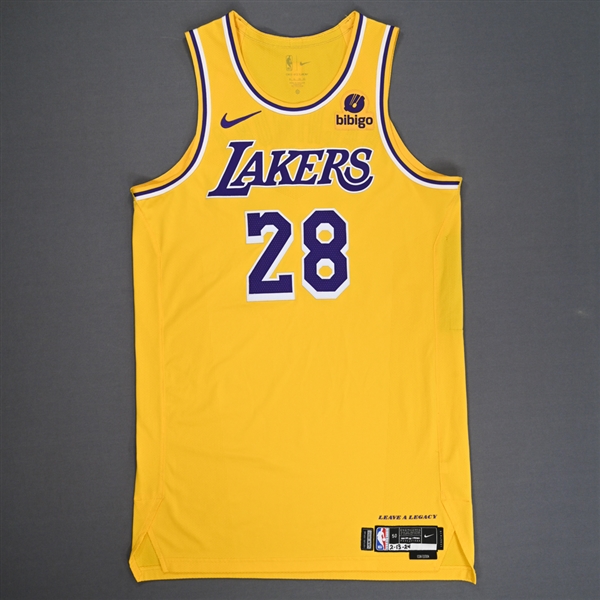 Rui Hachimura - Los Angeles Lakers - Icon Edition Jersey - Worn 2 Games - 2/5/24 & 2/13/24 - 2023-24 NBA Season