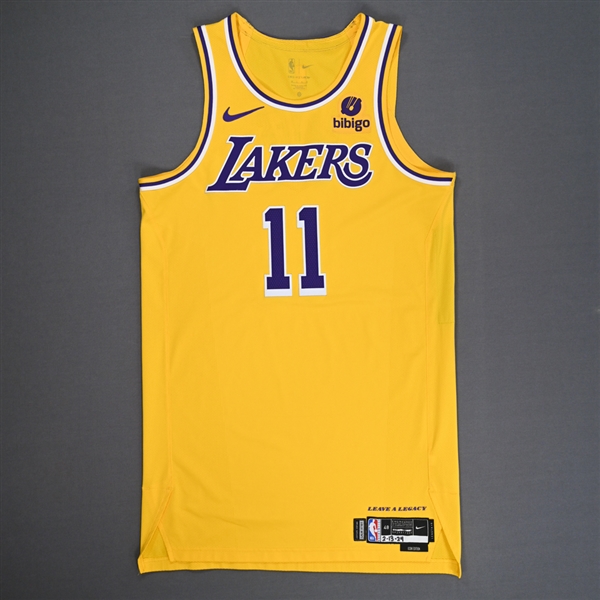 Jaxson Hayes - Los Angeles Lakers - Icon Edition Jersey - Worn 2 Games - 2/5/24 & 2/13/24 - 2023-24 NBA Season