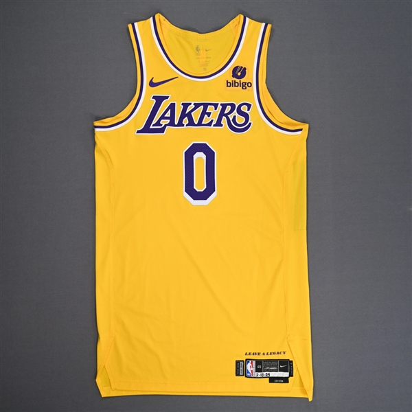 Jalen Hood-Schifino - Los Angeles Lakers - Game-Issued Icon Edition Jersey - 2023-24 NBA Season