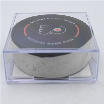 Erik Johnson - Philadelphia Flyers - Goal Puck - April 16, 2024 vs. Washington Capitals (Flyers Logo)