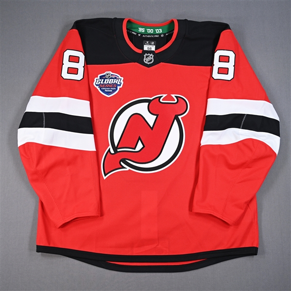 Johnathan Kovacevic - Red Jersey - 2024 Global Series - Worn Oct. 5, 2024