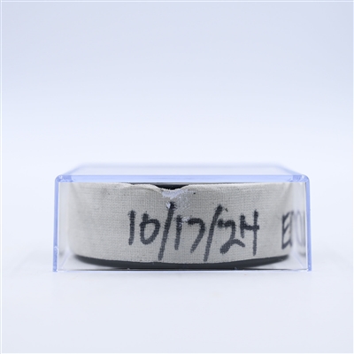 Brett Kulak - Edmonton Oilers - Goal Puck - October 17, 2024 vs. Nashville Predators (Predators Logo)