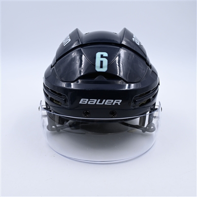 Adam Larsson - Game-Worn Blue, Bauer Helmet w/ Bauer Shield  - 2023-24 NHL Season