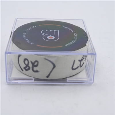 Anders Lee - New York Islanders - Goal Puck - April 1, 2024 vs. Philadelphia Flyers (Flyers Logo)