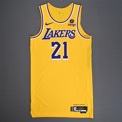 Maxwell Lewis - Los Angeles Lakers - Game-Issued Icon Edition Jersey - 2023-24 NBA Season