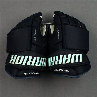 Mason Appleton - Game-Worn Warrior Alpha Gloves  - 2021-22 NHL Season