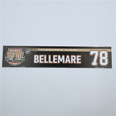 Pierre-Edouard Bellemare - Philadelphia Flyers - 50th Anniversary Locker Room Nameplate - 2016-17 NHL Season