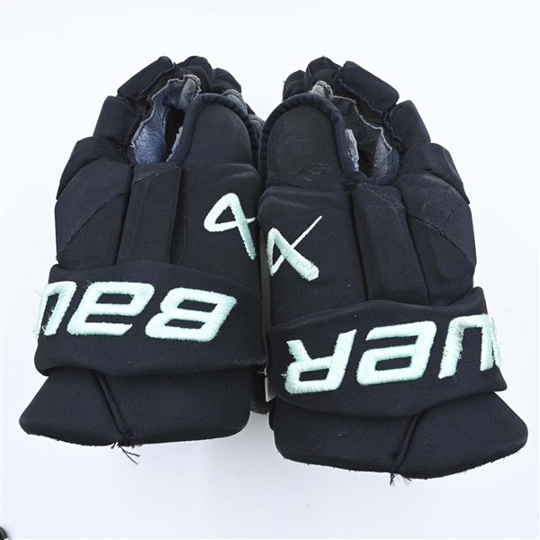 Morgan Geekie - Game-Worn Bauer Vapor 3X Gloves  - 2022-23 NHL Season