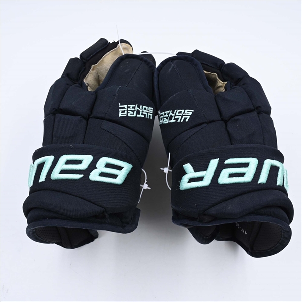 Matty Beniers - Game-Worn Bauer Supreme UltraSonic Gloves  - 2023-24 NHL Season