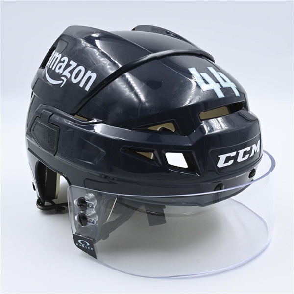 Jaycob Megna - Blue, CCM Helmet w/ Oakley Shield - Warm-Ups Only - PHOTO-MATCHED  - 2023-24 NHL Season