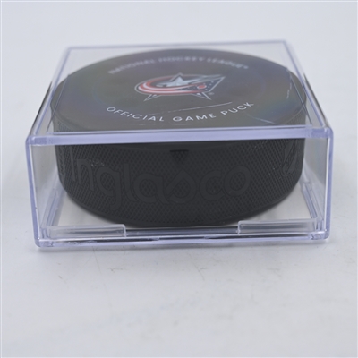 Kirill Marchenko - Columbus Blue Jackets - Goal Puck - April 4, 2024 vs. New York Islanders (Blue Jackets Logo)