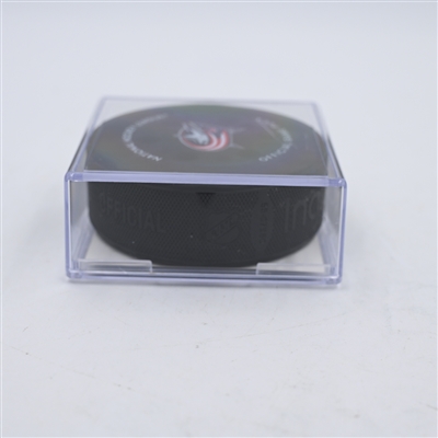 Kirill Marchenko - Columbus Blue Jackets - Goal Puck - April 4, 2024 vs. New York Islanders (Blue Jackets Logo)