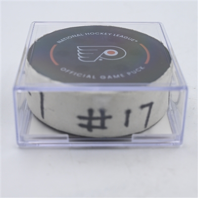 Matt Martin - New York Islanders - Goal Puck - April 1, 2024 vs. Philadelphia Flyers (Flyers Logo)