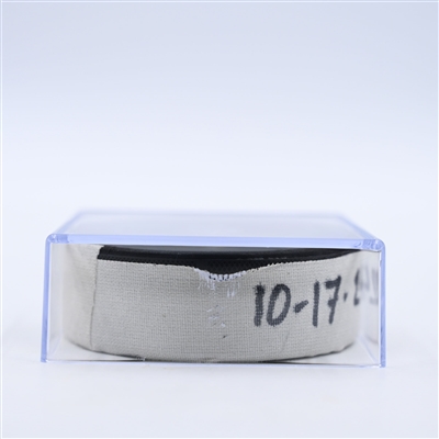 Connor McDavid - Edmonton Oilers - Goal Puck - October 17, 2024 vs. Nashville Predators (Predators Logo)