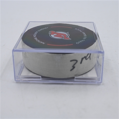 Timo Meier - New Jersey Devils - Goal Puck - April 15, 2024 vs. New York Islanders (Devils Logo)