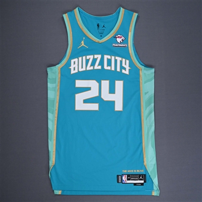 Brandon Miller - Charlotte Hornets - City Edition Jersey - Worn 4/9/2024 - 2023-24 NBA Season