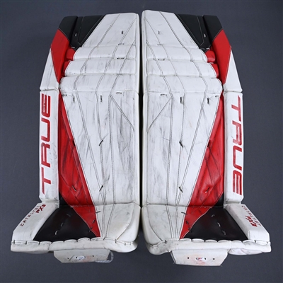 Akira Schmid - 1st & 2nd NHL Career Playoff Shutouts - New Jersey Devils - True Catalyst PX3 Leg Pads - 2022-23 NHL Season